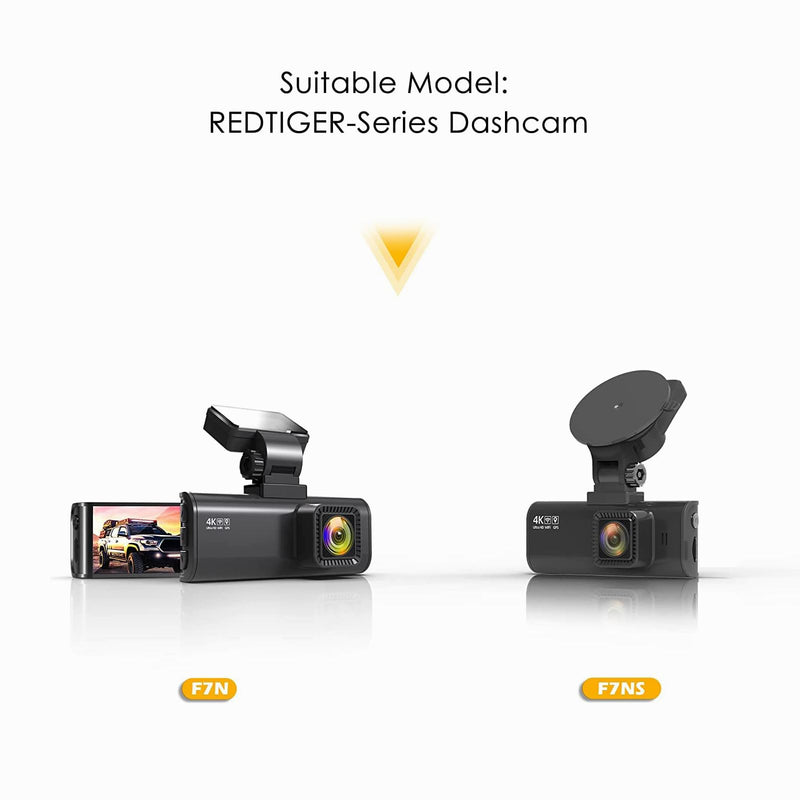 [AUSTRALIA] - REDTIGER Suction Mount for F7N Series Dash Cam,Built-in GPS Module,Easy Install,180° Rotatable,Includes Adhesive Pads and Electrostatic Stickers 