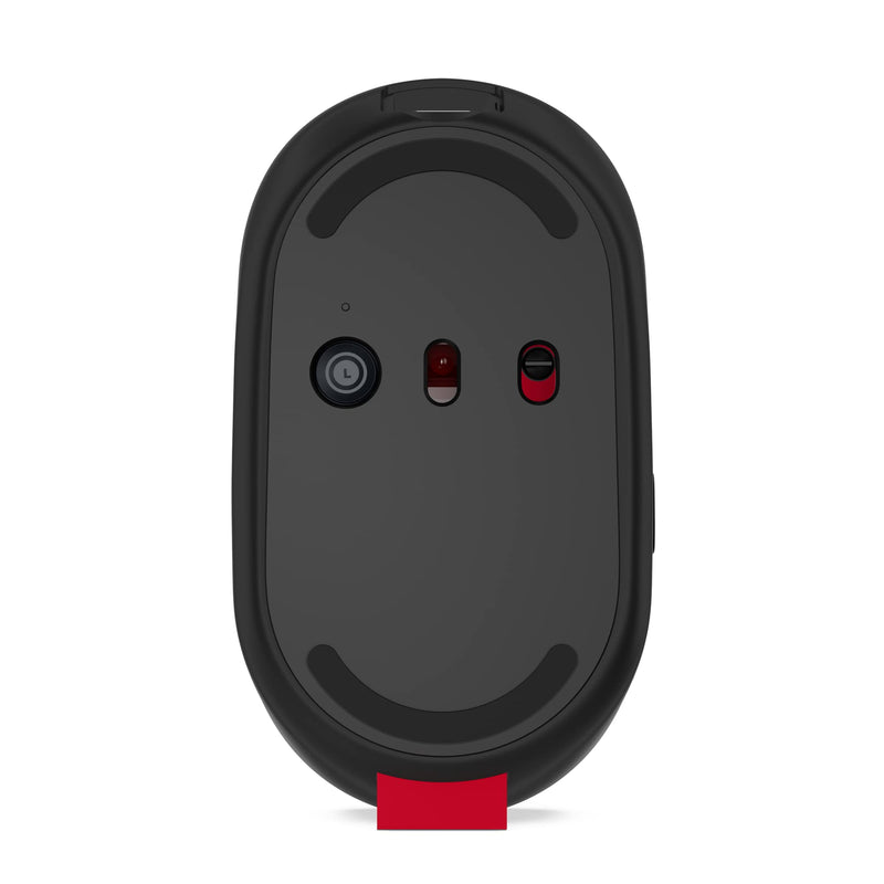 Lenovo Go USB-C Essential Wireless Mouse, 2.4 GHz Nano USB-C Receiver, Adjustable DPI, Rechargeable Battery, Ambidextrous, GY51C21210, Grey