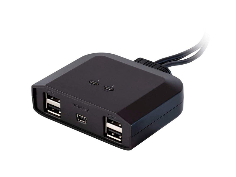 Monoprice 2x4 USB 2.0 Peripheral Sharing Switch, Allows 2 Computers to Share 4 USB Devices