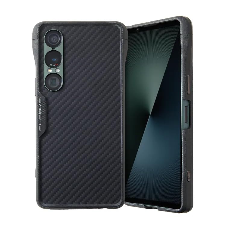 DEFF Cleave G10 Bumper Case for Sony Xperia 1 VII, Chrono, Made for Xperia Certified, Dupont Kevlar 1500D Aramid Fiber, Black