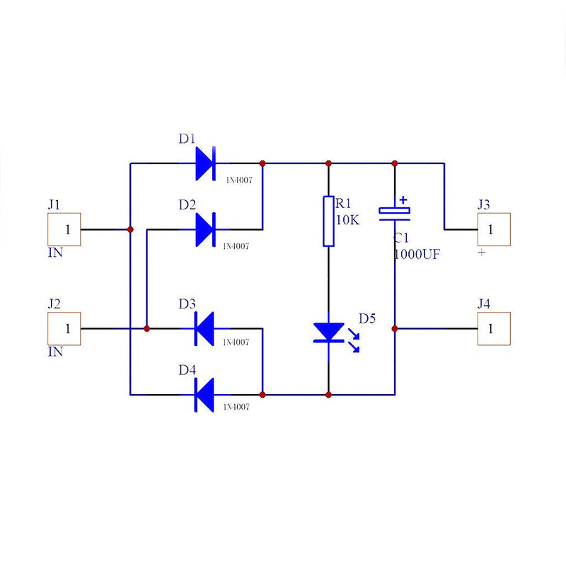 Rtengtunn AC-DC Converter 6/12/24V to 12V Full Bridge Rectifier Filter Power Supply Module