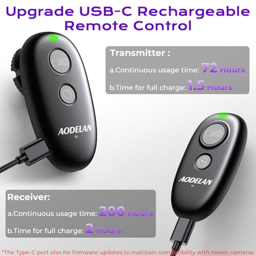Aodelan Rechargeable Wireless Remote Shutter Release for Fujifilm Camera