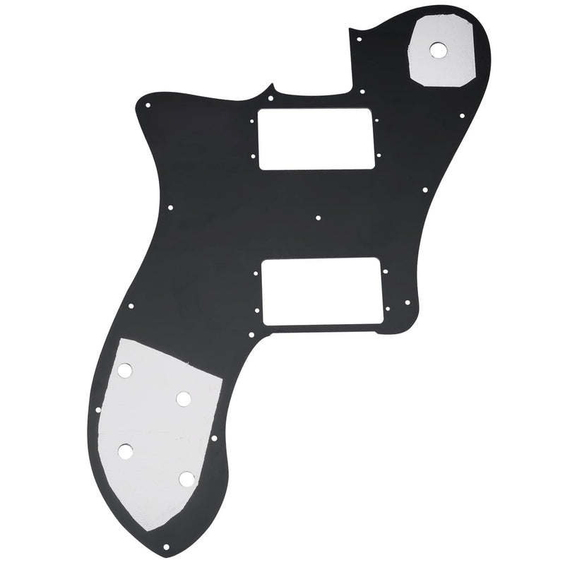 Musiclily Pro 15 Holes Wide Range HH Guitar Pickguard for Mexico Fender 72 Tele Deluxe Style Electric Guitar, 3Ply Black