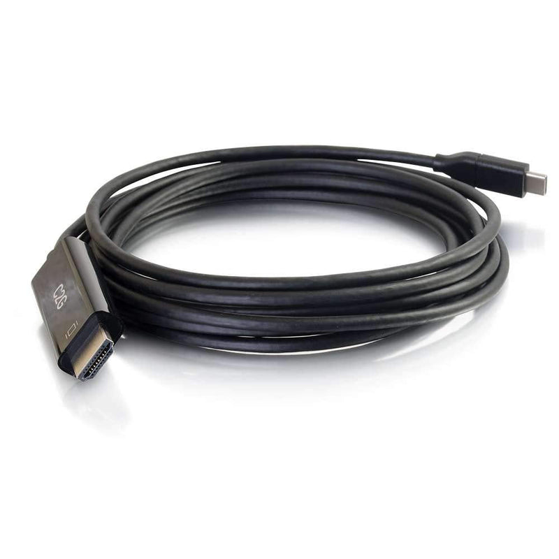 C2G USB C to HDMI, Audio & Video Adapter Cable, USB C Cable, HDMI Cable, 4K 60Hz, 1 Foot (0.3M), Cables to Go 26906, Black