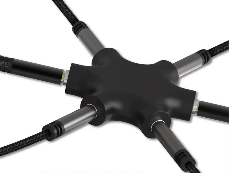 [AUSTRALIA] - Eurorack Patch Cable Splitter - 5 Way, 6 Port (2Pack) 2Pack 