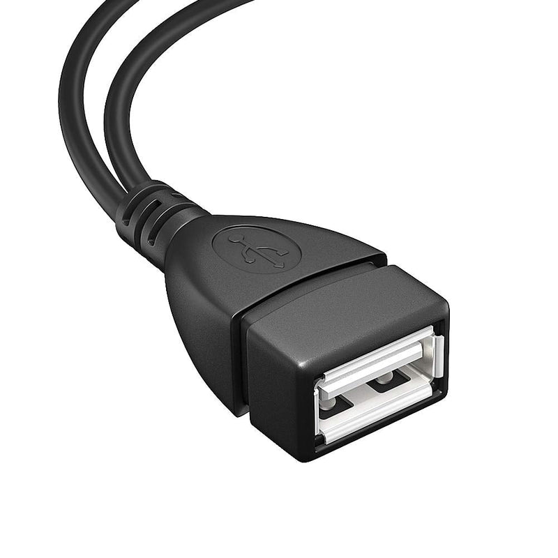 [2 Pack] ANDTOBO 2-in-1 Micro USB OTG Adapter with Power for Fire Stick/Host Devices etc- Black 2 Pack