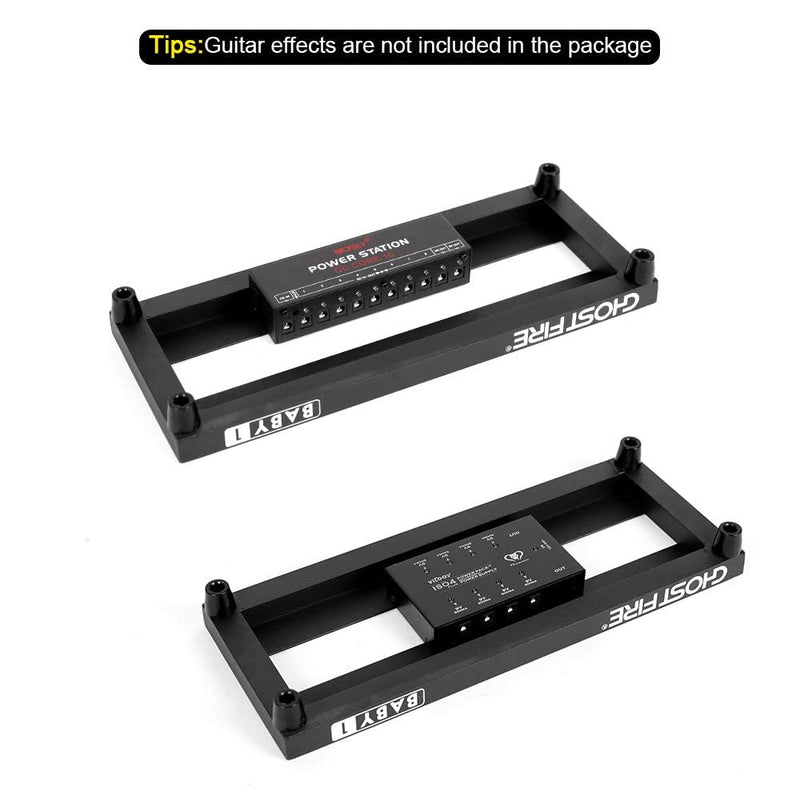 Ghost Fire Guitar Pedal Board Aluminum Alloy Effect Pedalboard,V Series (V-BABY1-PB(13.7''x5.5'')) 13.7''x5.5''