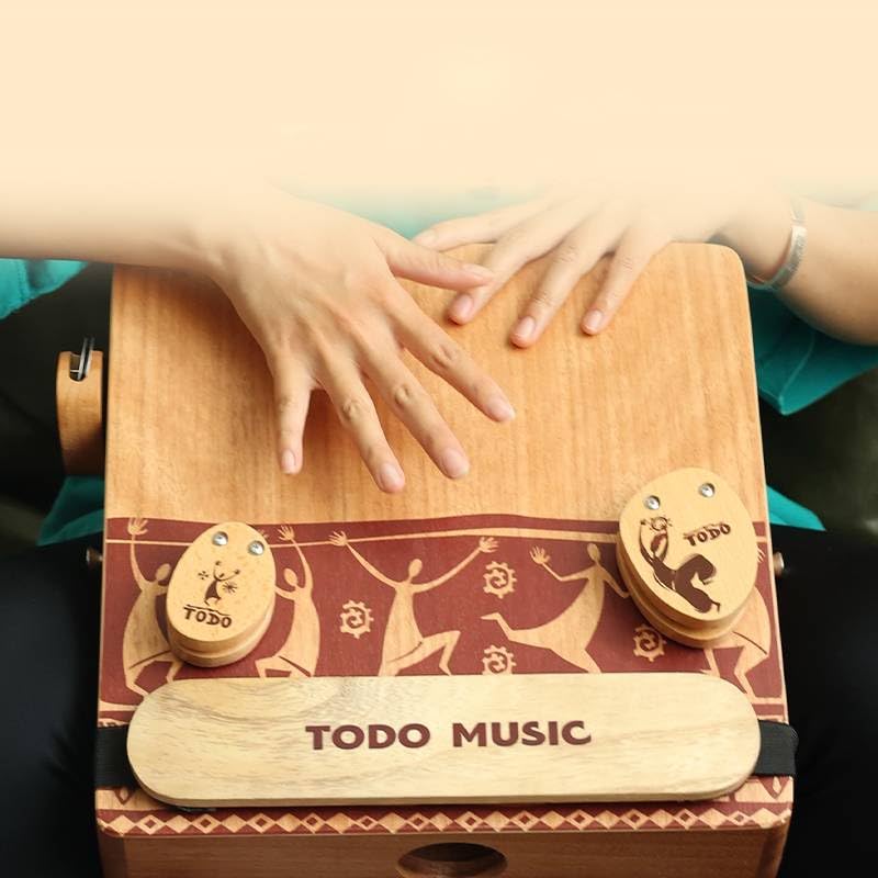 TODO Afro Cajon Accessory: Upgrade Cajon Drum Box Experience with Versatile Components Perfect for Enhancing Your Beats and Rhythm Brown-Accessories