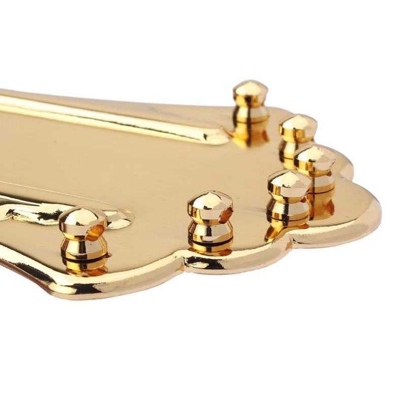 [AUSTRALIA] - String Replacement Bridge Tailpiece Frame Tailpiece Jazz Tailpiece Jazz Archtop Guitar Bridge Tailpiece Short Bass Bridge Guitar Tailpiece Metal Trapezoidal Golden 