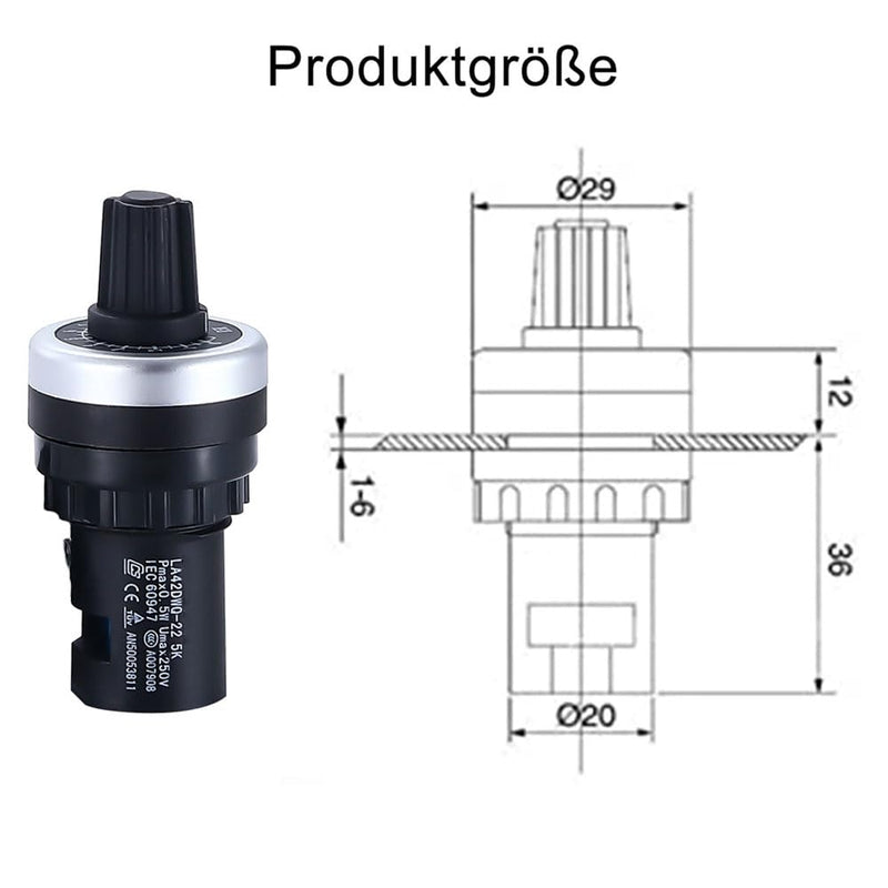 2 x 5K Potentiometer Panel Installation VSD VFD Variable Speed for Frequency Converter