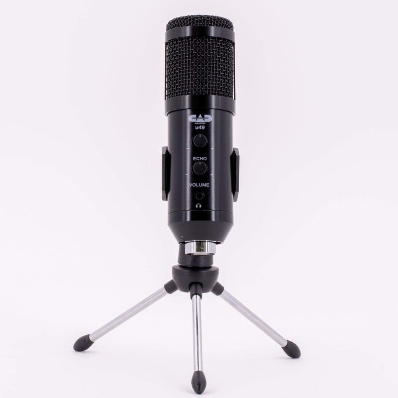 [AUSTRALIA] - CAD Audio U49 USB Large Format Side Address Studio Microphone with Headphone Monitor and Echo,Black 