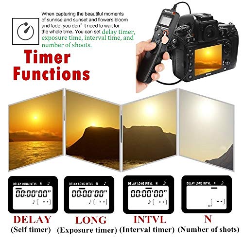 PHOLSY C8 Timer Remote Control Cable Intervalometer Compatible with Canon C8 für Canon