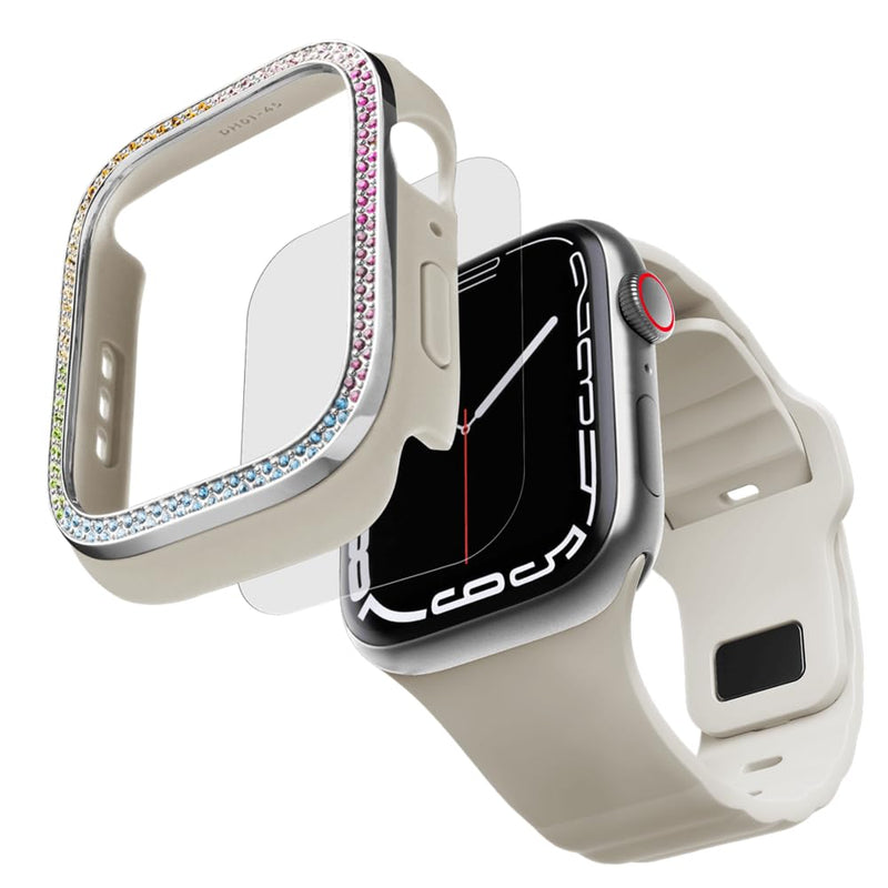 CASETiFY Gem Watch Case Compatible with Apple Watch Series 7-9 - 41mm - Rainbow 41mm (Apple Watch Series 7-9)