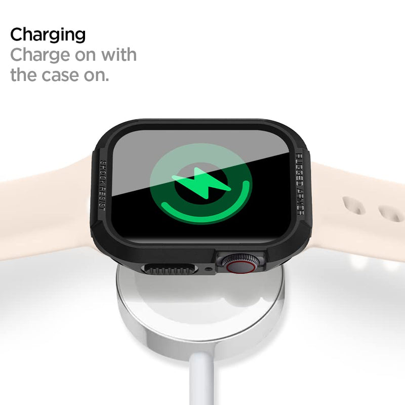 Spigen Rugged Armor Case and Rugged Band Designed for Apple Watch 41/40mm Series 11/9/8/SE3/SE2/7/6/SE/5/4