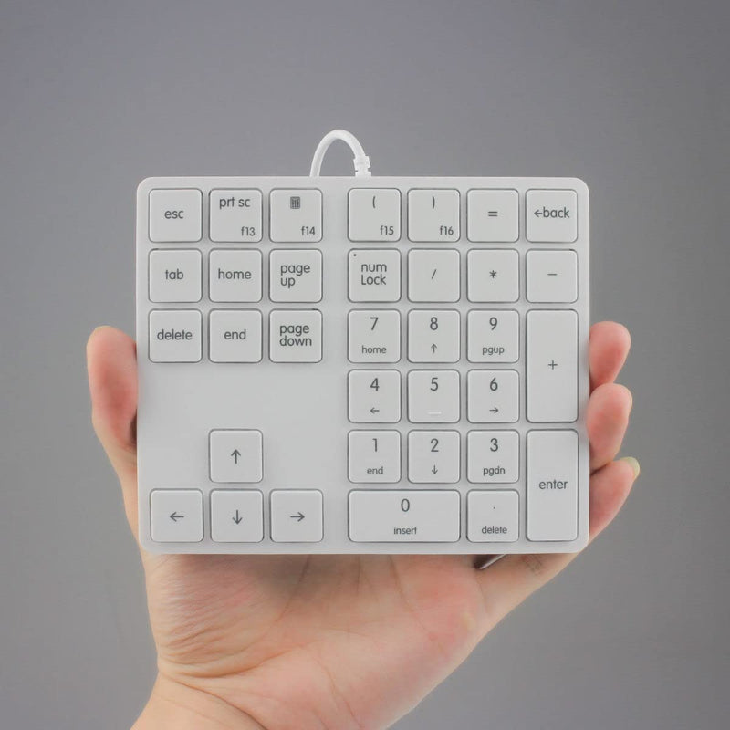 Numeric Keypad 34 Keys (30%) Mini Multifunctional Wired Numpad Portable Keypad White Magicforce by Qisan