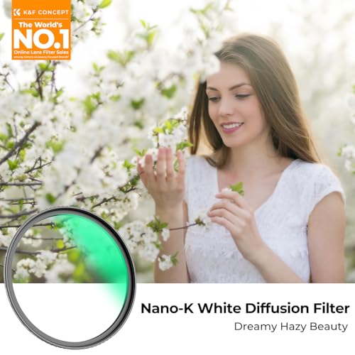 K&F CONCEPT 77mm White Mist 1/4 Filter White Diffusion Filter
