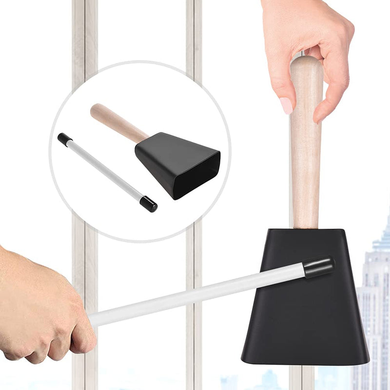 [AUSTRALIA] - Professional Metal Cowbell with Wooden Handle Mallet Percussion Instrument 