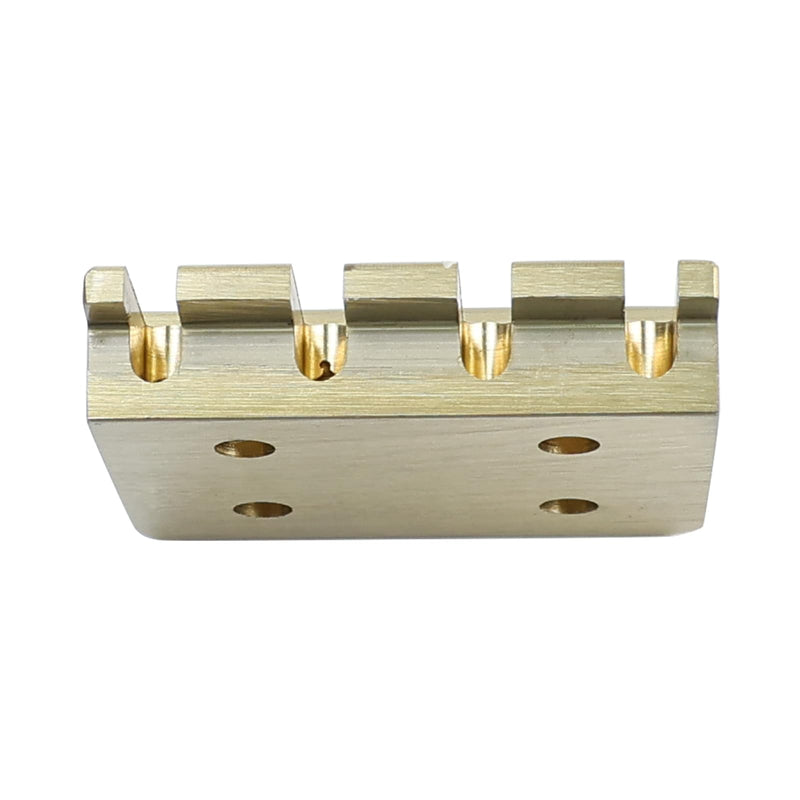 Guitar Bridge String Locks 4 String Bass String Locking Nut Headless Bass Guitar String Lock Brass String Locking for Headless Electric Bass Guitar Replacement Parts （Brass) 4 String Lock Brass natural colour
