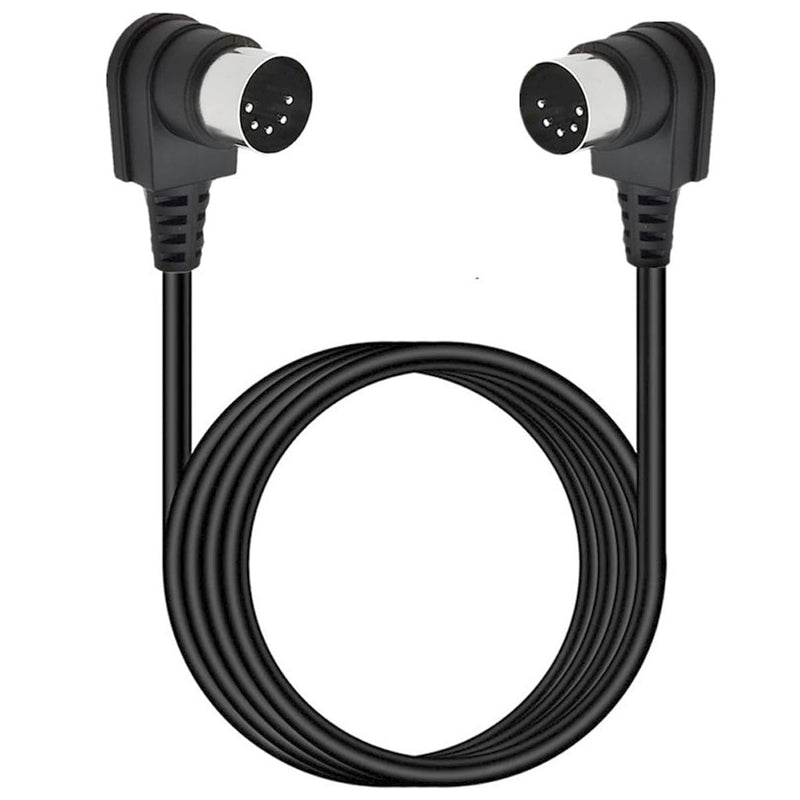 [AUSTRALIA] - 90 Degree Angle MIDI 5 Pin DIN Cable, Right Angle Doul 90 Degree DIN 5 Pin Male to Male MIDI Audio Cable for Music Mixer,MIDI Device (1 Meter/ 3.3 FT) 1 Meter/ 3.3 FT 