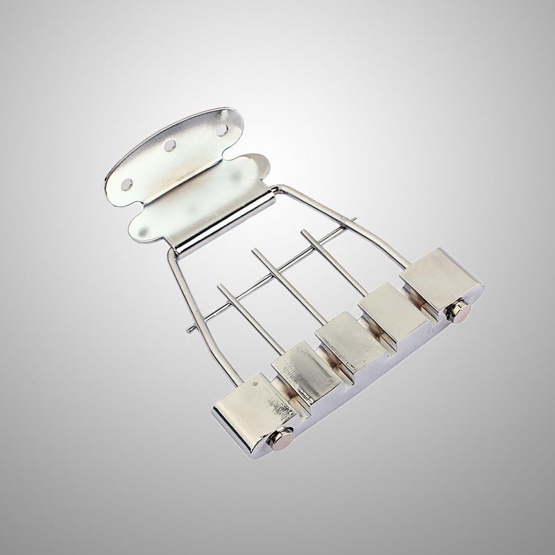 [AUSTRALIA] - Healifty Four-String Pull-up Board Sturdy Zinc Alloy Guitar Tailpiece for Jazz Archtop Bass Easy Installation Replacement Parts 4.33 X 3.22 X 0.43 Inches 