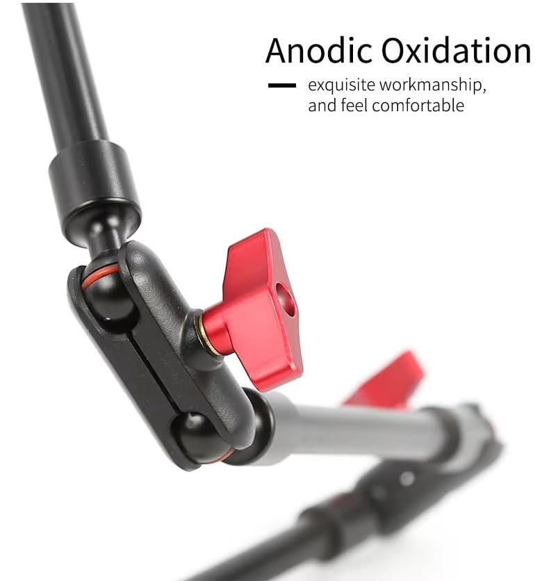 REFLEX CAMERA Adjustable Magic Arm - 80cm - with Universal Phone Holder – Flexible Aluminum Alloy Camera Mount Clamp for Tripod, Overhead Rig, Vlogging, Live Streaming, Photography, Video Recording