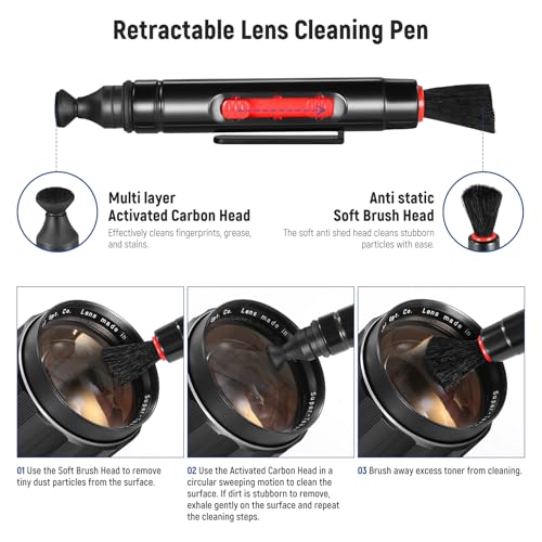 NEEWER 77mm ND Lens Filter Kit: ND2 ND4 ND8 ND16, Lens Cleaning Pen, Filter Pouch Neutral Density and Accessory Kit Compatible with Canon Nikon Sony Panasonic DSLR Cameras with 77mm Lens