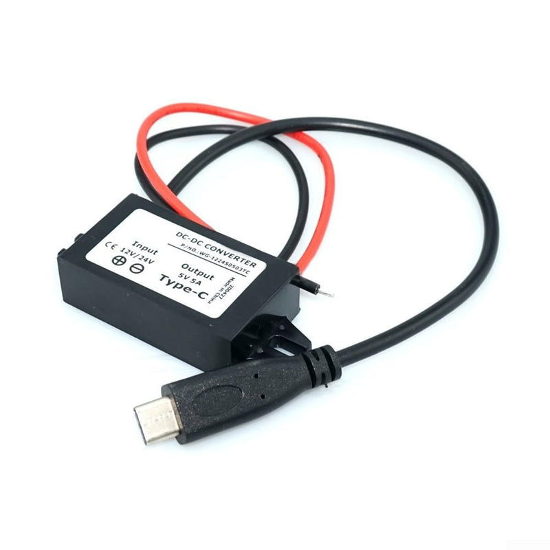 5A USB C Power Adapter, DC Converter from 12V/24V to 5V, Waterproof and Safe Charging Solution