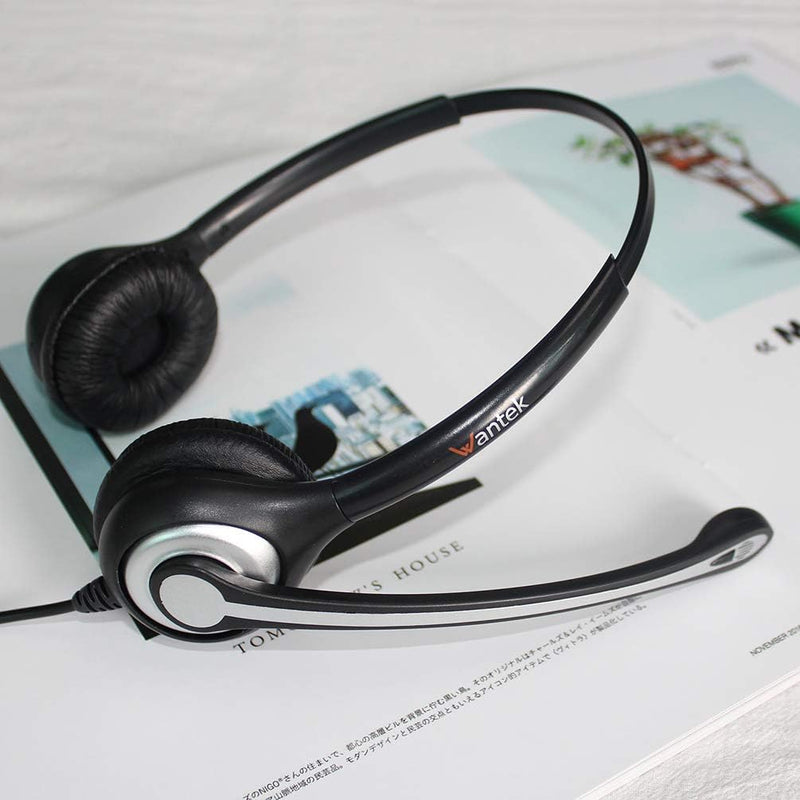 [AUSTRALIA] - Cell Phone Headset with Microphone Noise Cancelling & Call Controls, 3.5mm Computer Headphones for Samsung PC Business Skype Softphone Call Center Office, Clear Chat, Ultra Comfort 