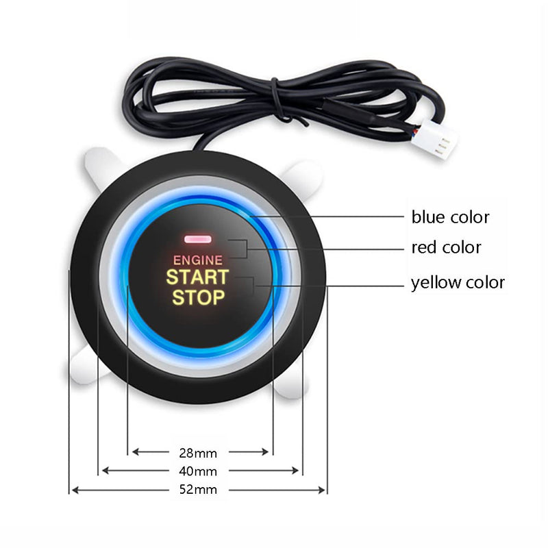 Car Keyless Entry System PKE Mode Remote Control Intelligent Alarm System Central Locking Engine Start and Stop Button Universal for 12V Cars