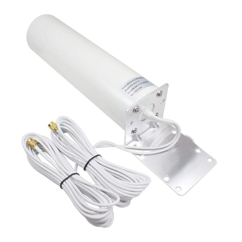 [AUSTRALIA] - High Gain 10-12dBi Dual SMA Male 698-2700 MHz 3G/4G LTE Omni-Directional Outdoor Pole/Wall Mount Antenna for Mobile Cell Phone Cellular 4G LTE Router Modem Gateway 
