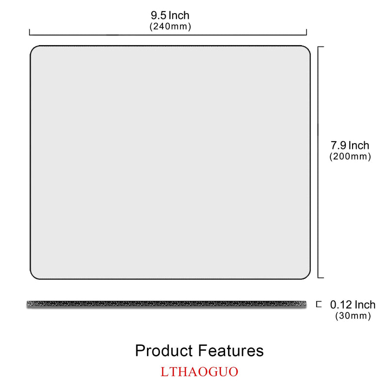 LTHAOGUO Mouse pad, Trendy Rose Gold Glitter Ombre Silver Waterproof Non-Slip Rubber Mousepad, Laptop Office Computer Decor Cute Desk Accessories Customized Design and Rose Gold and Silver Glitter Ombre