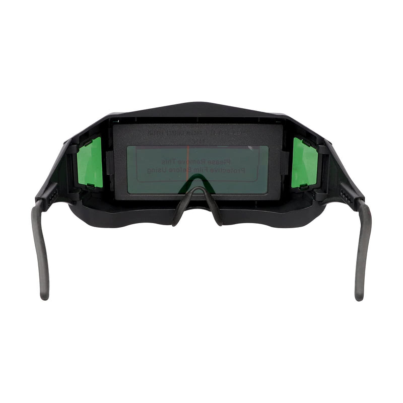 Holiberty Panoramic View Welding Glasses Solar Powered Auto Darkening Welding Lens Safety Eye Protection Goggles Weld Tool Black