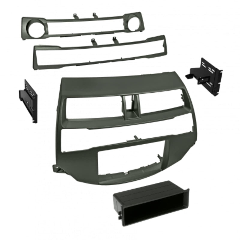 American International Honda Accord (2008-2012) Double DIN or Single ISO with Pocket Radio Installation Dash Kit, Car Audio Wiring Harness & Antenna Adapter Included, Metallic Taupe