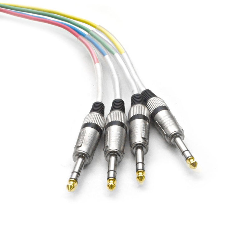 [AUSTRALIA] - 4 Channel 1/4" TRS Snake Cable - 5 Feet Long - Serviceable Ends - Pro Audio Effects Snake for Live Live, Recording, Studios, and Gigs - Patch, Amp, Mixer, Audio Interface 5' 5 Foot - 4 Channel 