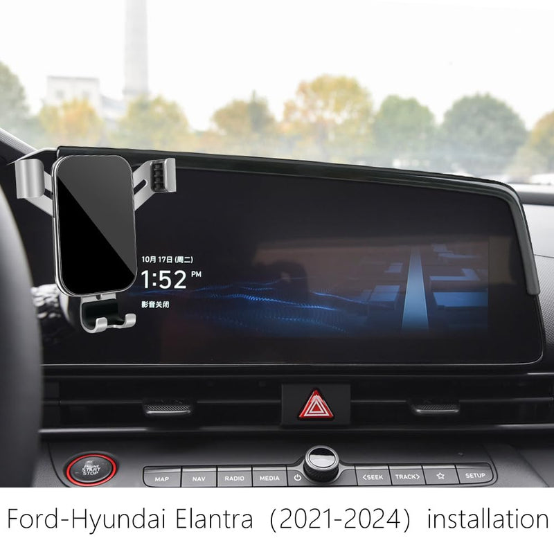 Car Phone Holder for Hyundai Elantra 2021 2022 2023 2024 2025 2026 and Hyundai Elantra Hybrid 2021-2026 Screen Stand Auto Interior Accessories Best Cell Phones Mount Cellphone Mobile Charging Cradle [Screen Stand] for Hyundai Elantra 2021-2026