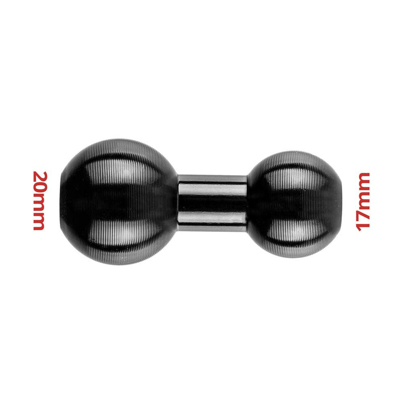 Tackform 20mm Aluminum Ball to 17mm Ball Adapter Compatible with Garmin and Other GPS Devices with 17mm Balls