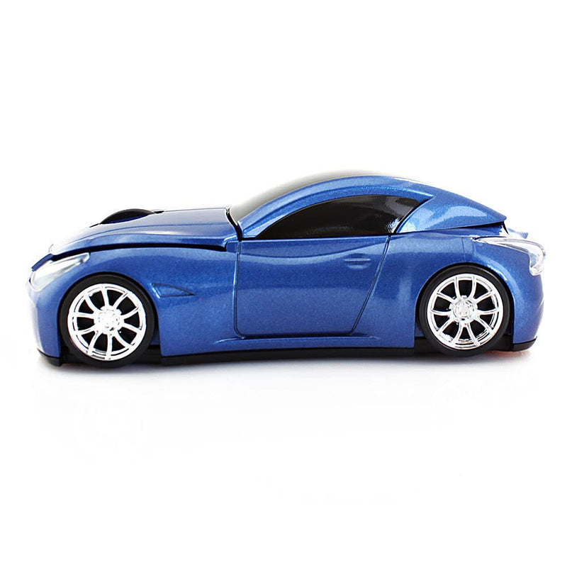 Aikchi Wireless Sports Car Mouse, Wireless Desktop Laptop Computer Mouse 2.4GHz Optical Mice for YFND (Blue) Blue