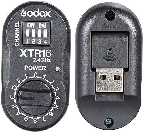 GODOX XT-16 Radio-Controlled Flash Trigger Transmitter + Receiver for Godox Witstro AD360 AD360II-C AD360II-N, Quicker, Quicker D, QT, QS, Gemini GT (XT-16)