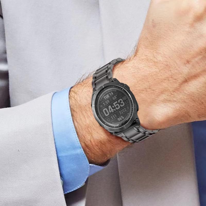 Titanium 22mm Band Compatible for Fenix 8 47mm/E 47mm/7/6 Pro/5 Plus/EPIX 2/Forerunner 965 955, 26mm Metal Quick Release WatchBand for Fenix 8 51mm/Enduro 3 51mm/7X Pro Sapphire Solor/6X Pro titanium