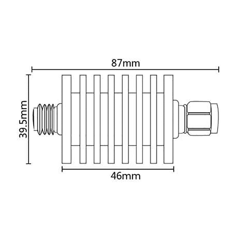 [AUSTRALIA] - BECEN 25 W N RF attenuator 3 GHz plug 1-40 dB selectable (20 dB) 