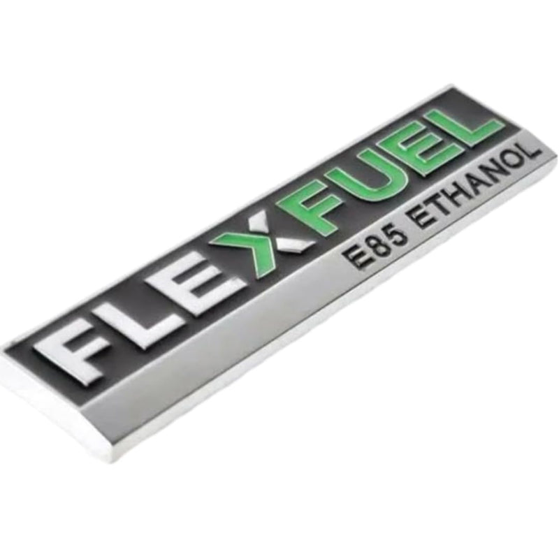 Flex Fuel E85 Ethanol Badge Emblem Glossy Finish - Matte Black Suitable for Various Car Models Chevy Cadillac GM - Ideal for Rear Liftgate