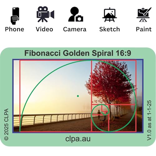 Fibonacci Directors Viewfinder Set, 4 Layouts, 12 Cards Set - Fiboancci Viewers