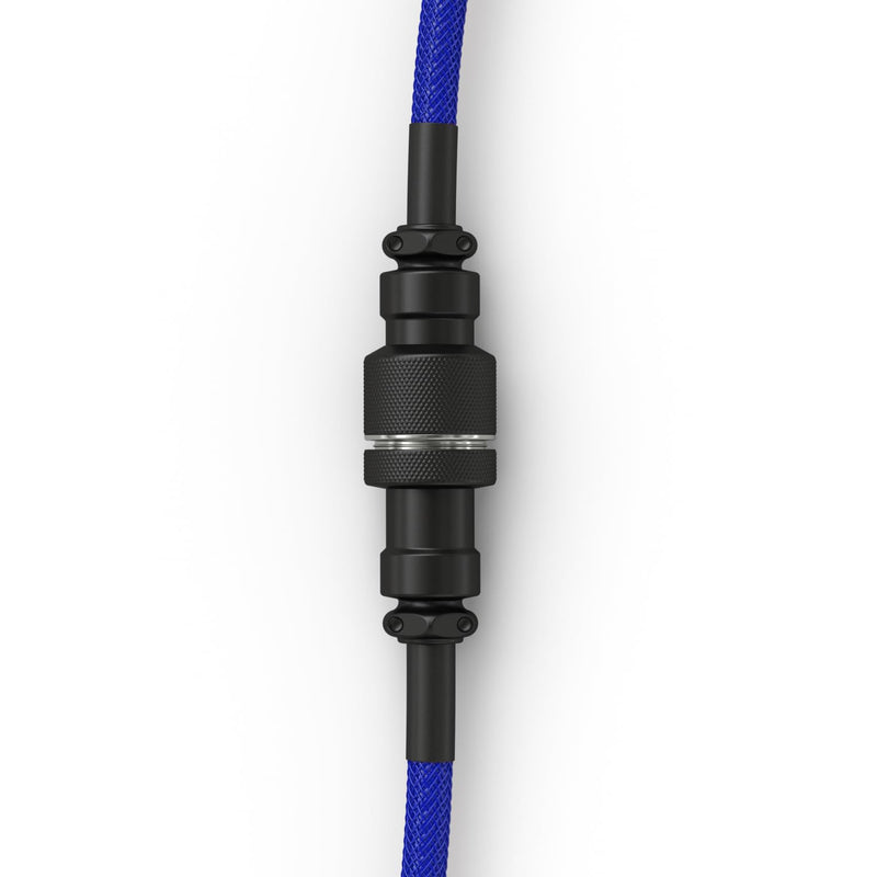 GLORIOUS Coiled USB-C Keyboard Cable – Thick, Artisan Braided, Detachable for Mechanical Keyboards (Cobalt Blue) Cobalt Blue
