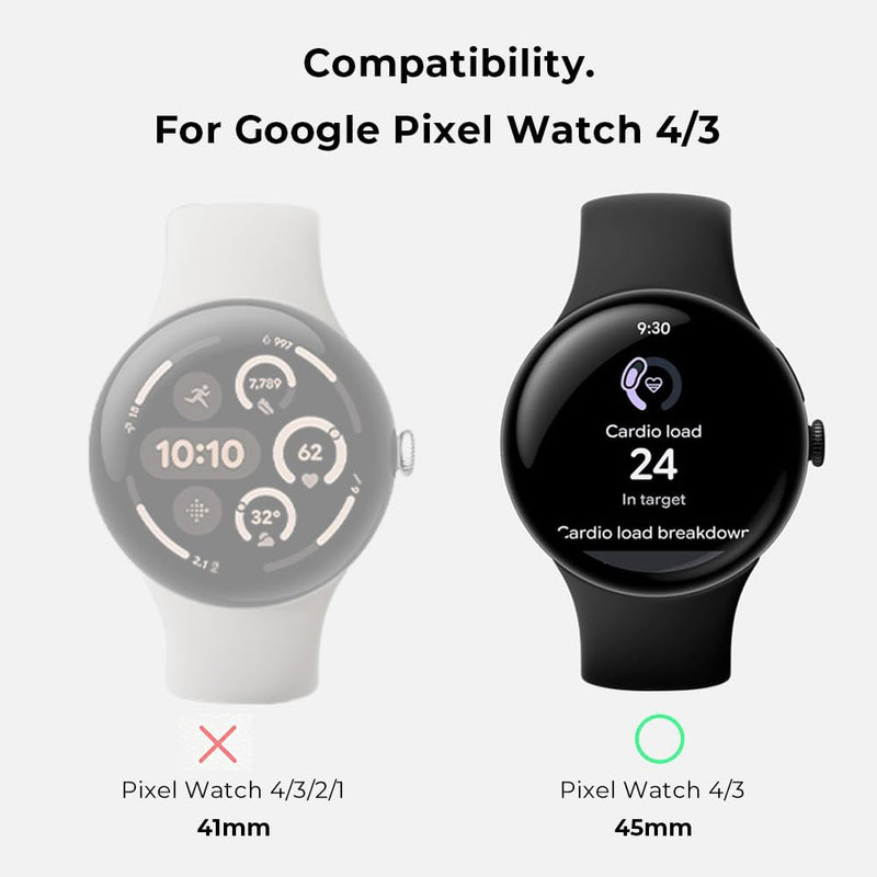 Titanium Magnetic Watch Band for Google Pixel Watch 5/4/3 45mm, Hybrid Silicone Lining & Titanium - Adjustable Lightweight Metal Strap for Active & Formal Use, Anti-Slip, No Hair Pull sliver black