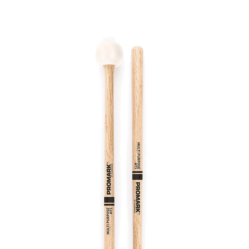 Pro Mark ProMark Drum Mallet - Multi-Purpose Felt Mallet - Soft Felt - For Use with Timpani, Concert Toms and Cymbals - Shira Kashi Oak Handle for Weight - Gradual Taper for Quick Motion - 1 Pair Single