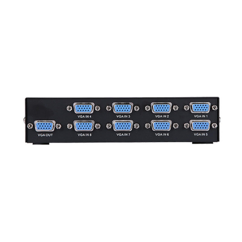[AUSTRALIA] - 8 Port VGA Video switcher 8 in 1 Out 4 in 1 Out bi Directional Inter Convertible Video Sharer Computer Host External VGA TV Monitor Projector selector Switch Box 1 Host at a time 