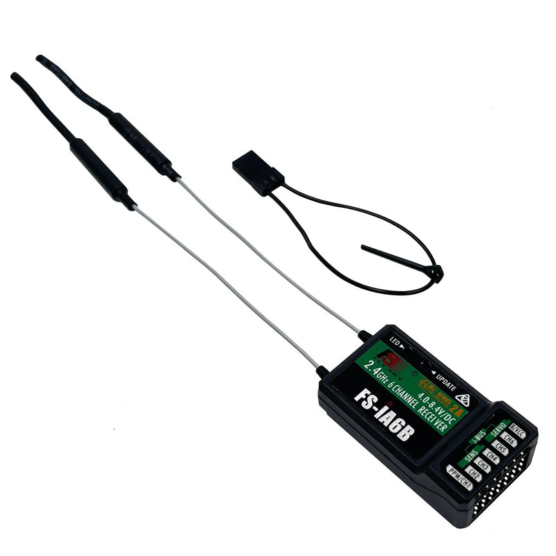 [AUSTRALIA] - FS-iA6B Receiver 6 Channels 2.4GHz Support PWM PPM i.Bus for FS-i6 FS-i6S FS-i6X RC Transmitter Radio Remote Control，Compatible with Flysky AFHDS2A TX Black 