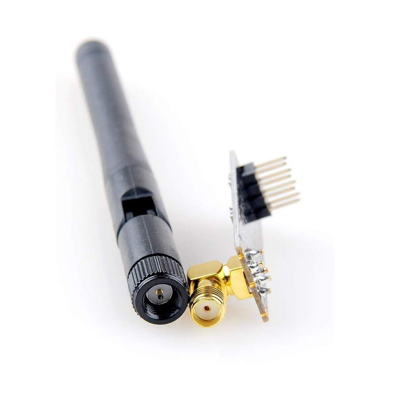 HiLetgo 2pcs NRF24L01+PA+LNA Wireless Transceiver RF Transceiver Module with SMA Antenna 2.4G 1100m Small