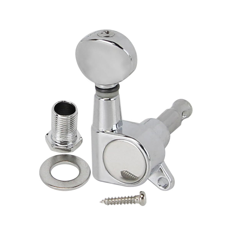 [AUSTRALIA] - FLEOR 6R Sealed Guitar Tuners Machine Heads Tuning Pegs Keys Set Chrome Fit Electric Guitar Part 
