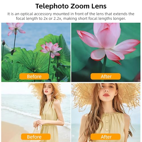 2X Telephoto Lens for Spirit Eye osmo 2X Magnification Photography Lens Magnetic Attachment, High Definition Coating, Long Distance Photography